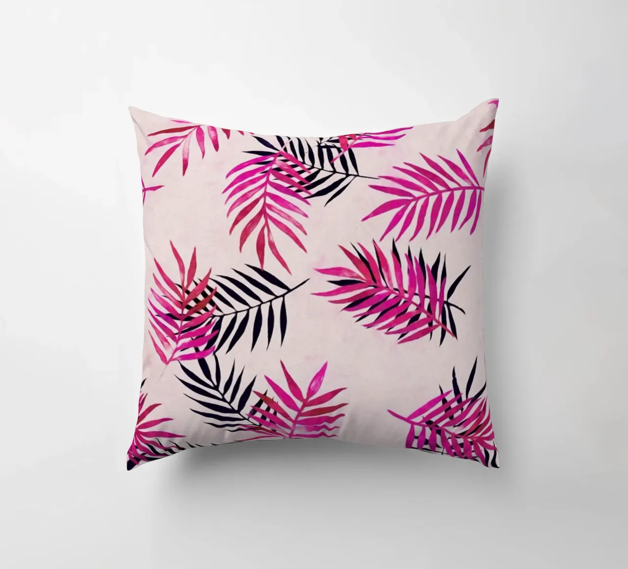 Pink Palm Pattern cuscino da Micklyn Le Feuvre