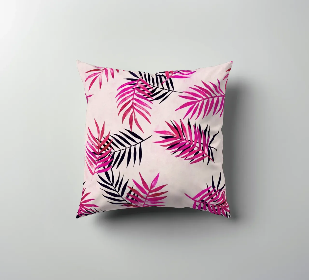 Pink Palm Pattern cuscino da Micklyn Le Feuvre