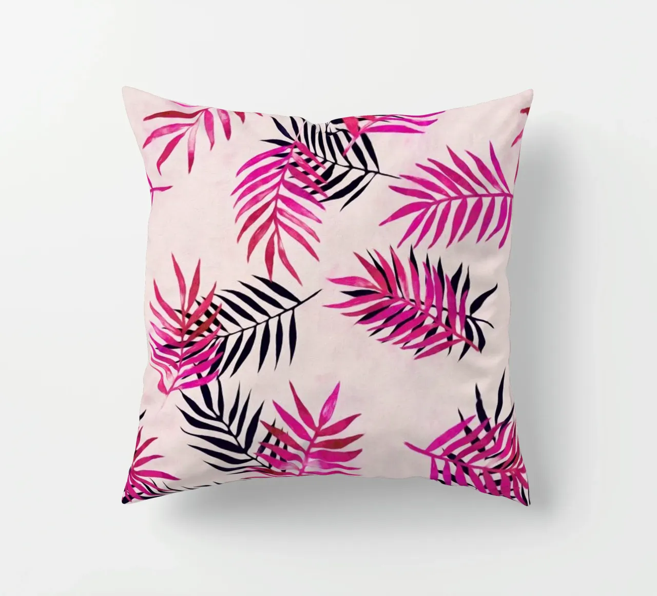 Pink Palm Pattern cuscino da Micklyn Le Feuvre