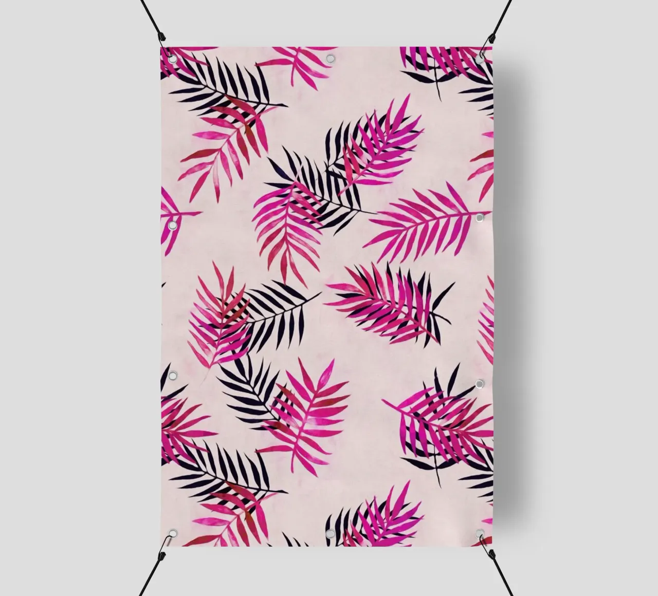 Pink Palm Pattern telo in pvc da Micklyn Le Feuvre