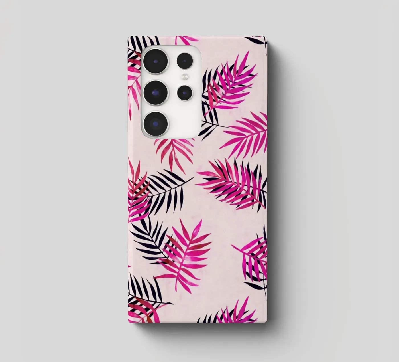 Pink Palm Pattern cover samsung da Micklyn Le Feuvre
