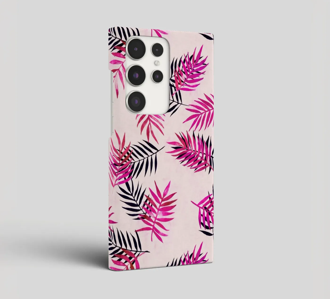 Pink Palm Pattern cover samsung da Micklyn Le Feuvre