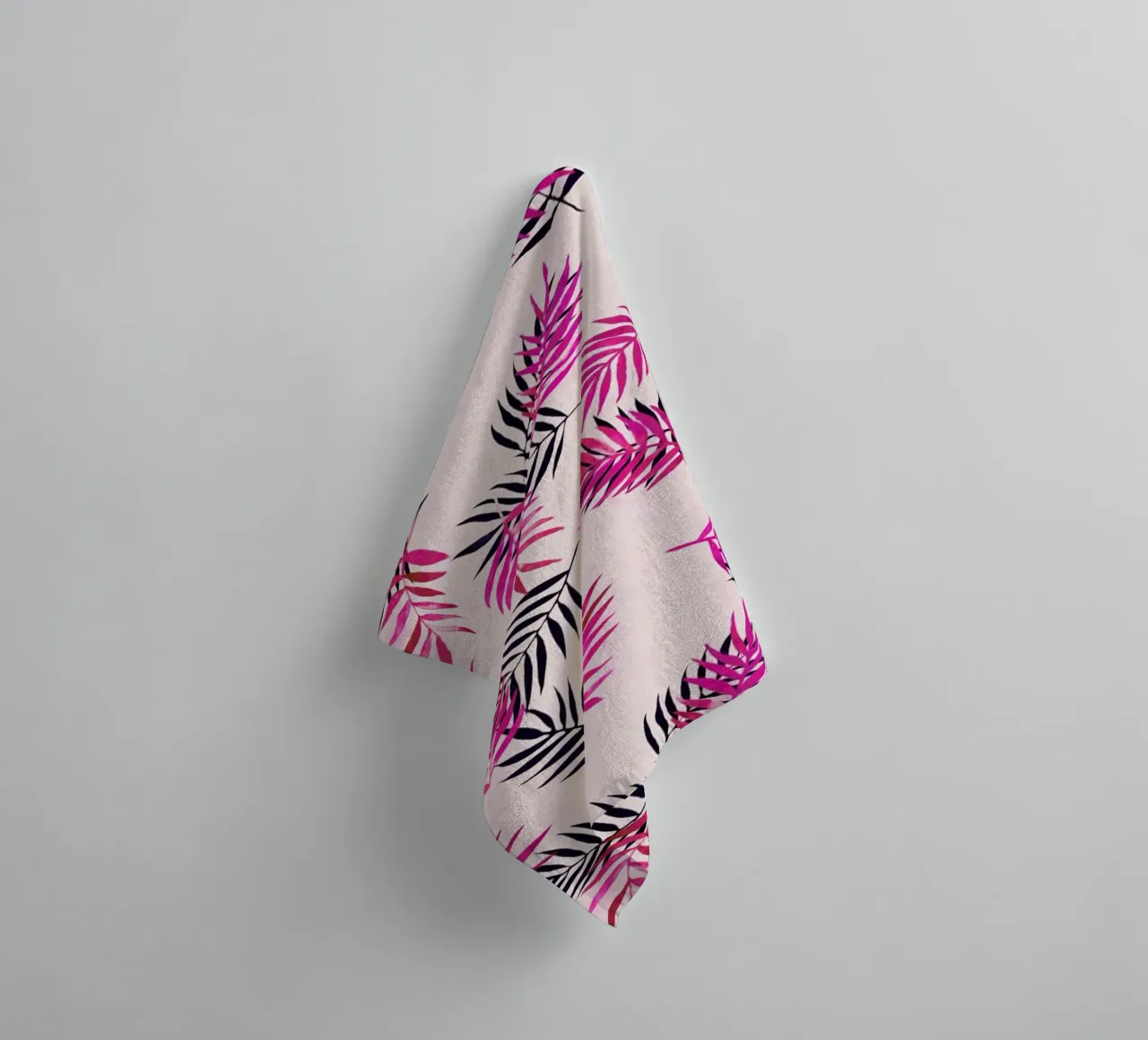 Pink Palm Pattern asciugamano da bagno da Micklyn Le Feuvre