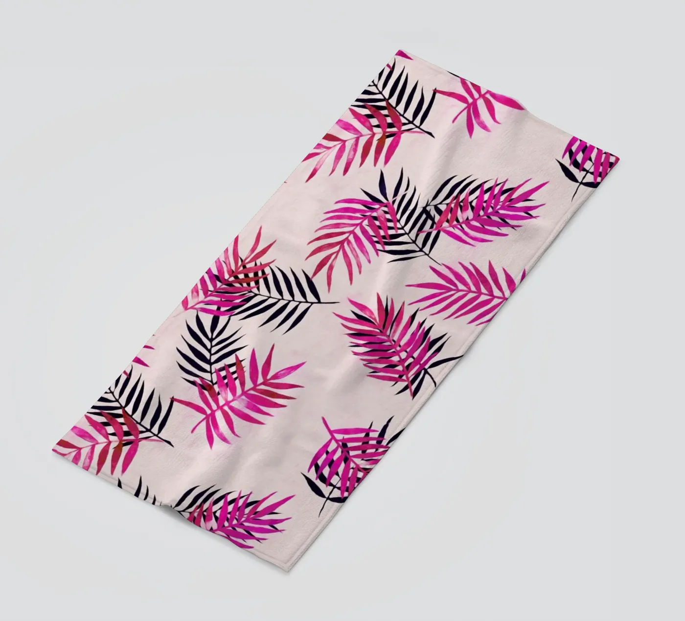 Pink Palm Pattern strandhanddoek van Micklyn Le Feuvre