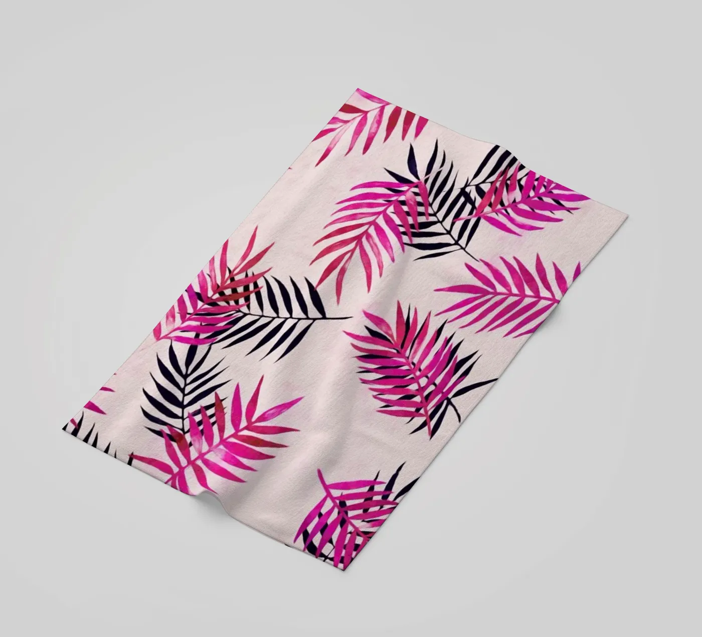 Pink Palm Pattern strandhanddoek van Micklyn Le Feuvre