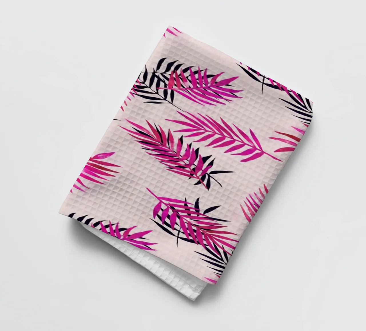 Pink Palm Pattern canovaccio da cucina da Micklyn Le Feuvre