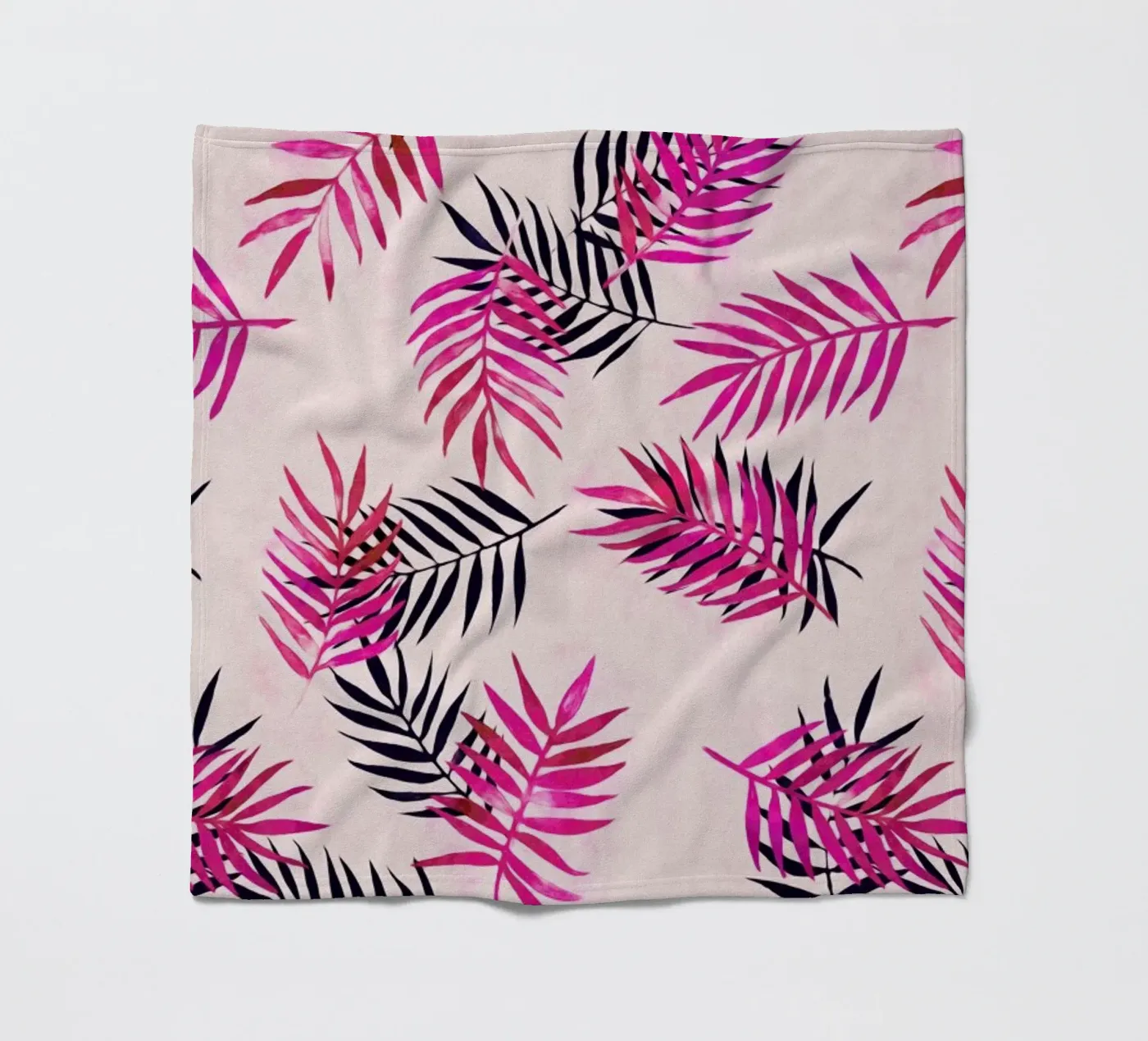 Pink Palm Pattern Fleecedecke von Micklyn Le Feuvre