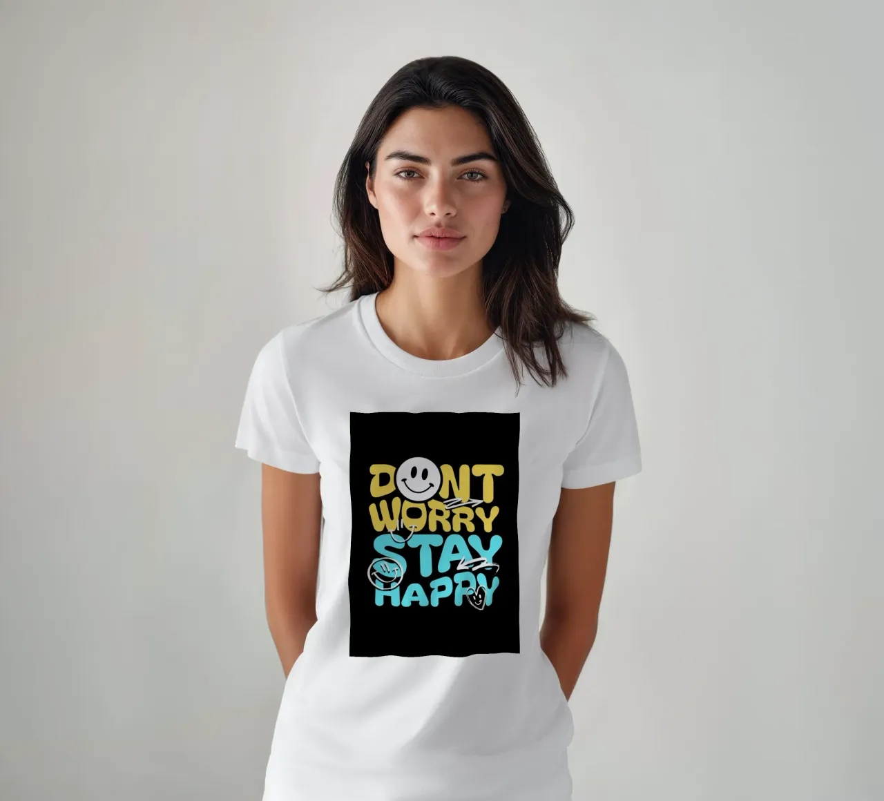 Dont Worry Stay Happy Trending Now t-shirt by Urban Life