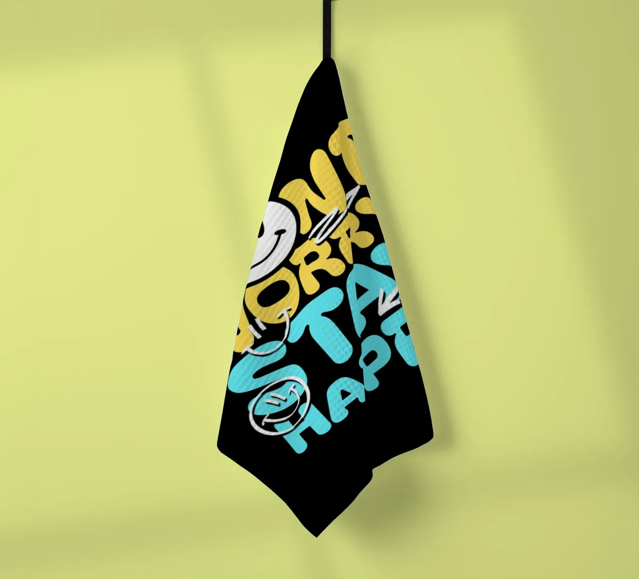 Dont Worry Stay Happy Trending Now Geschirrtuch von Urban Life
