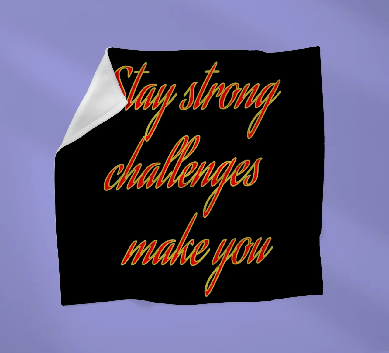 Bleib stark Herausforderungen machen dich Fleecedecke von inspirational quote