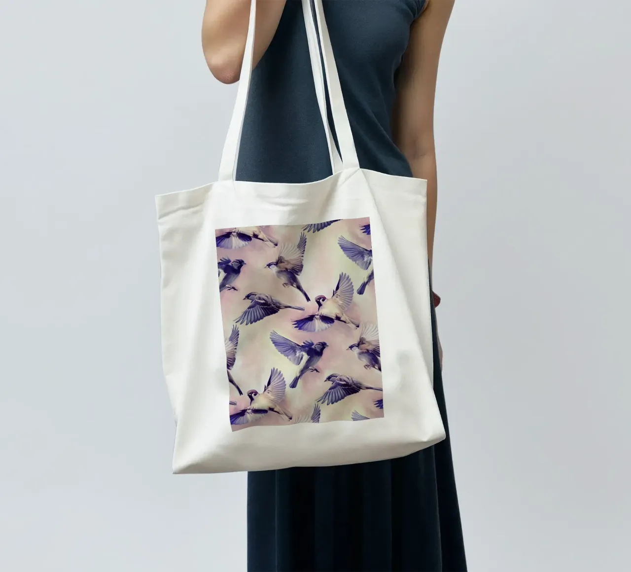 Sparrow Flight borsa in juta da Micklyn Le Feuvre