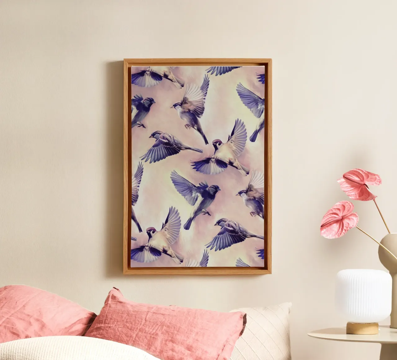 Sparrow Flight canvas by Micklyn Le Feuvre