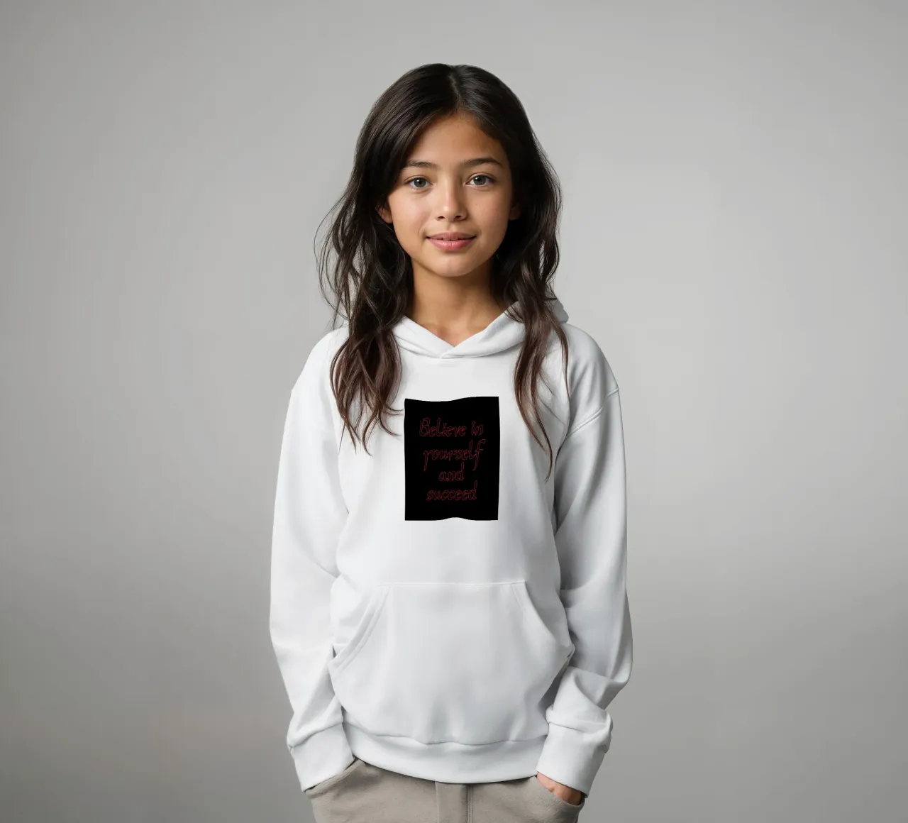 Cree en ti mismo y triunfa sudadera con capucha para niño de inspirational quote