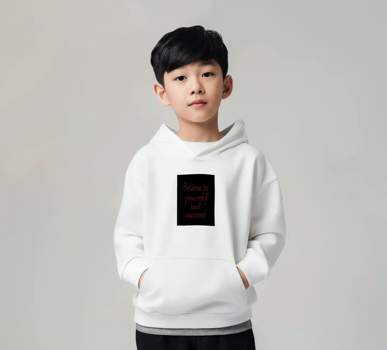 Cree en ti mismo y triunfa sudadera con capucha para niño de inspirational quote