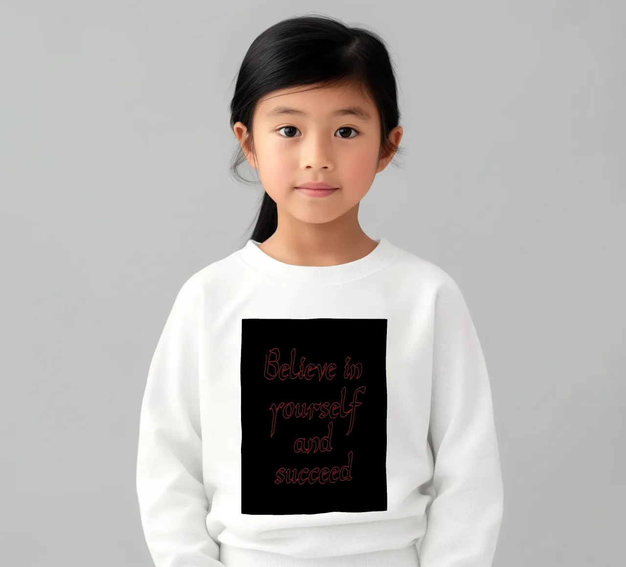 Cree en ti mismo y triunfa sudadera para niño de inspirational quote