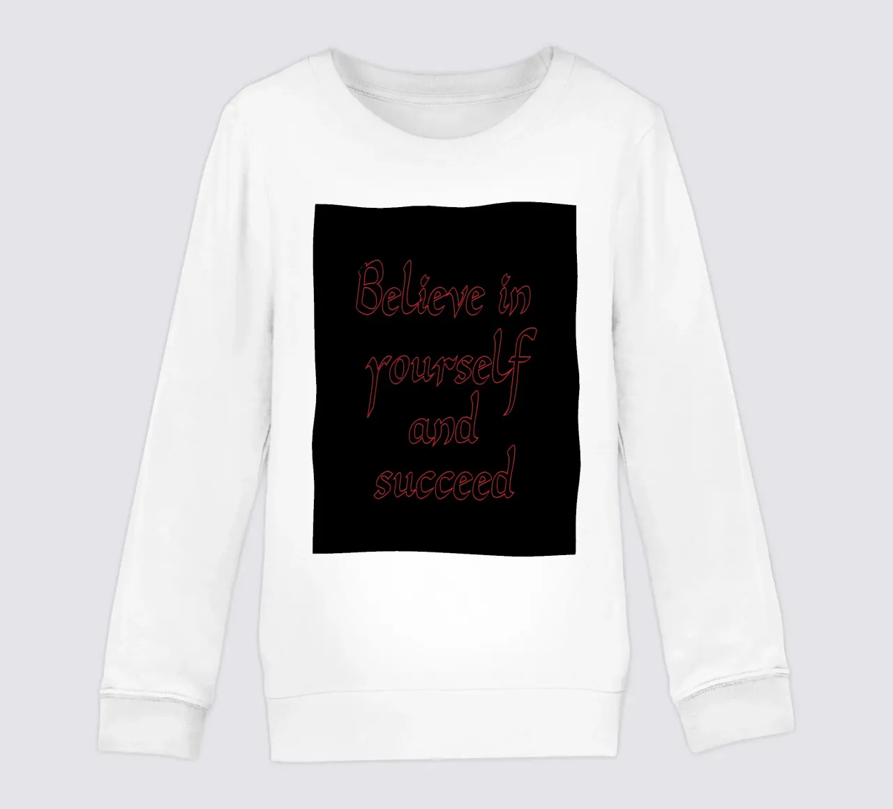 Cree en ti mismo y triunfa sudadera para niño de inspirational quote
