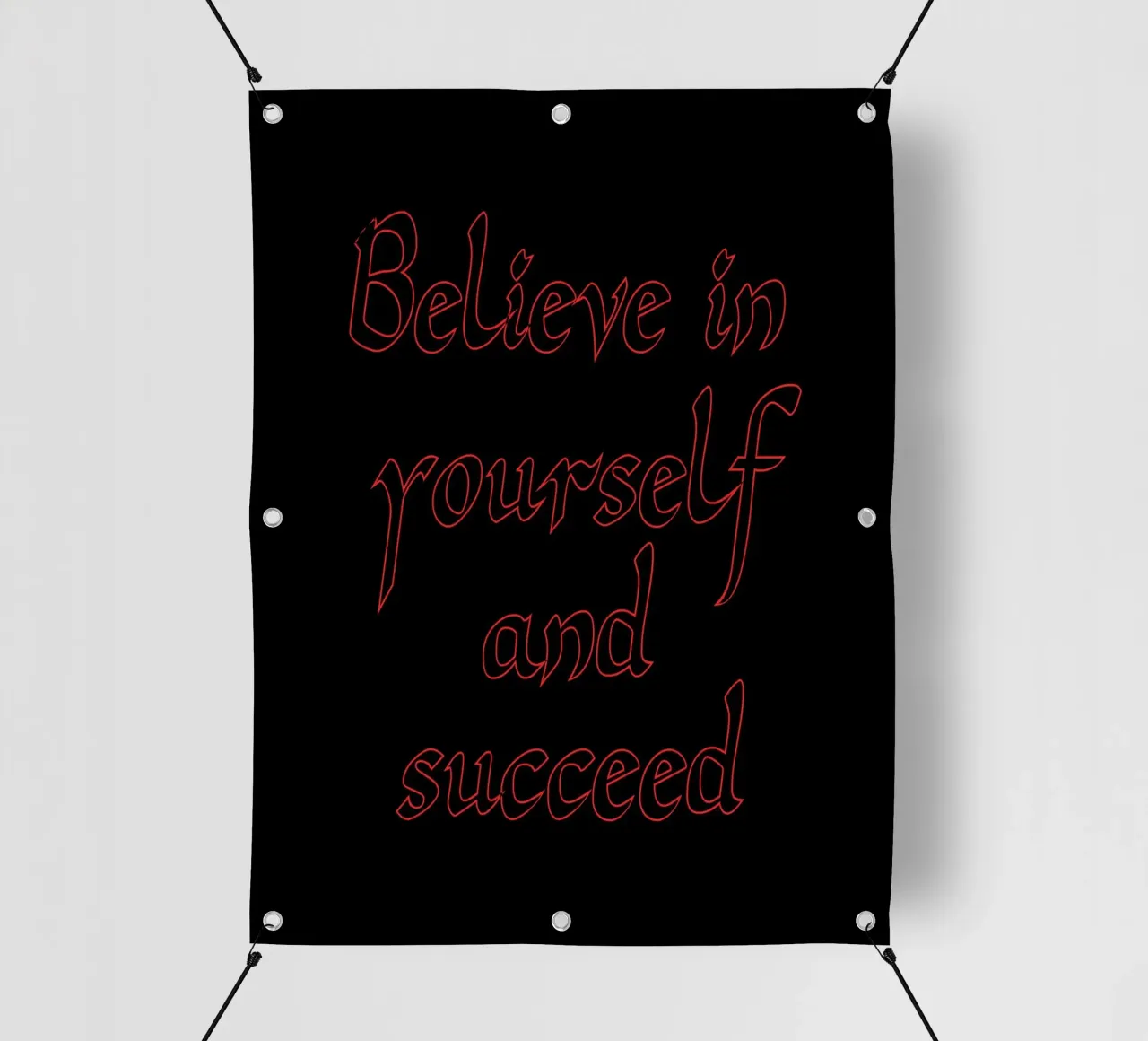 Credere in se stessi e avere successo telo in pvc da inspirational quote
