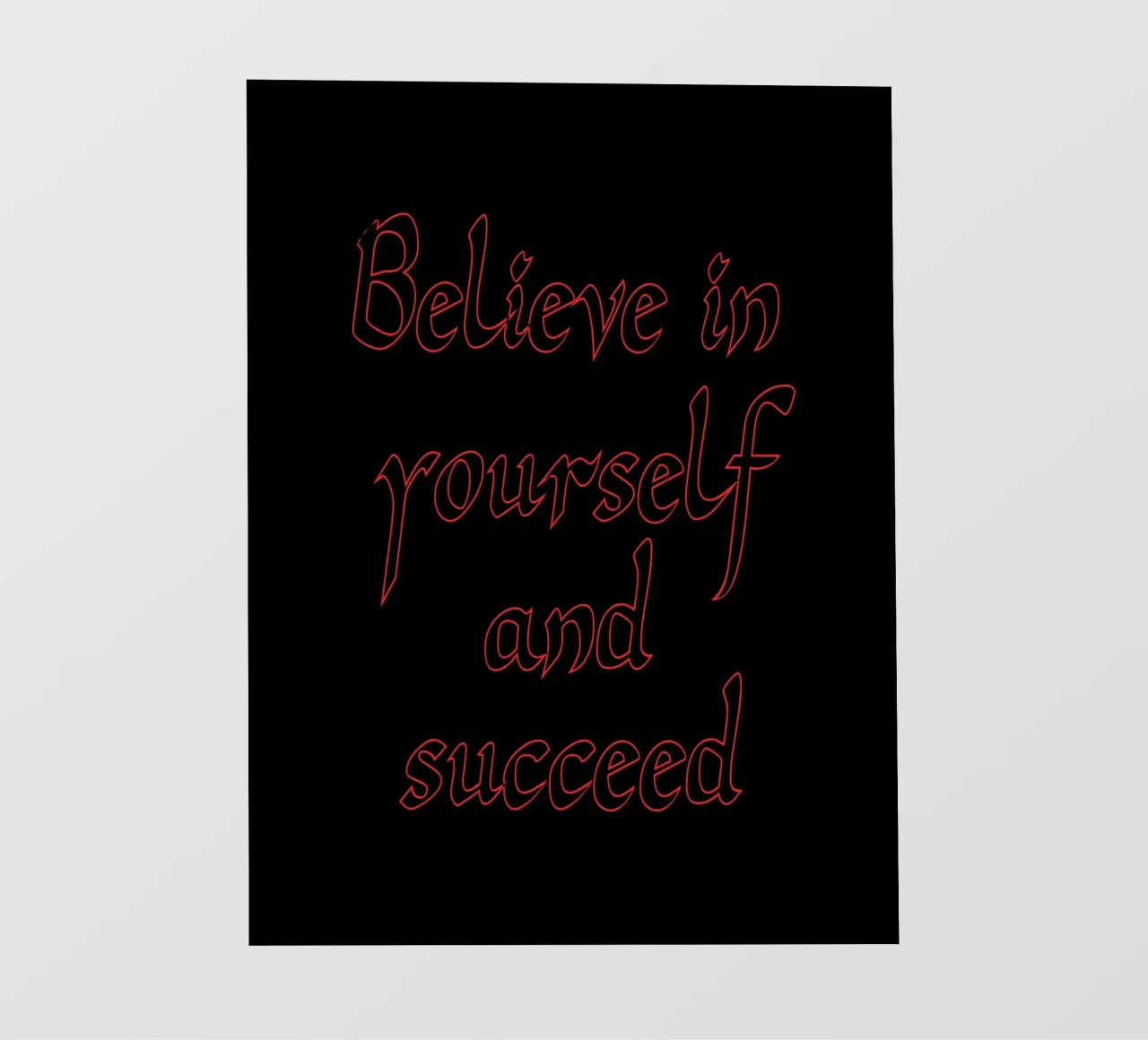 Credere in se stessi e avere successo telo in pvc da inspirational quote