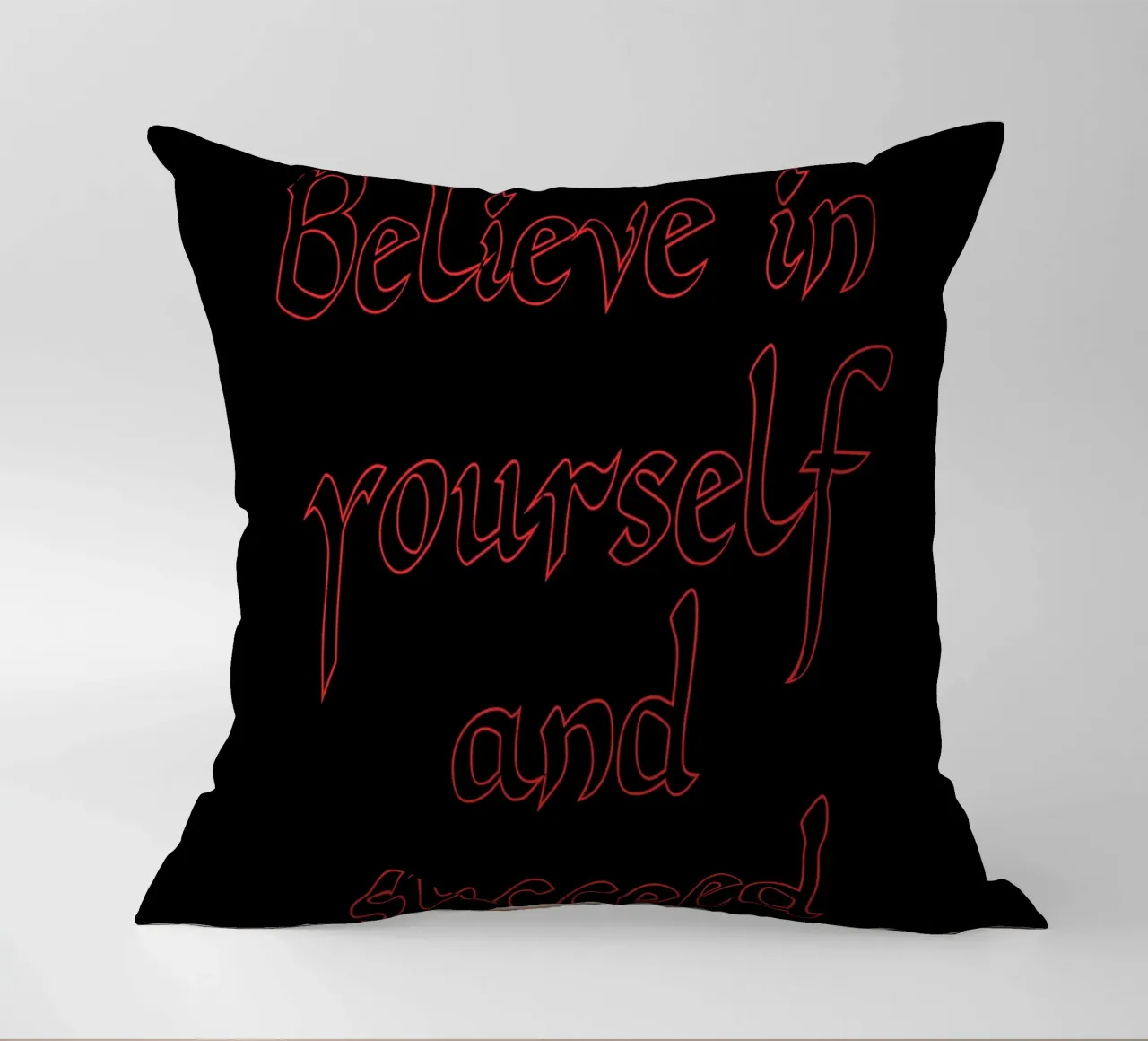 Croire en soi et réussir coussin de inspirational quote