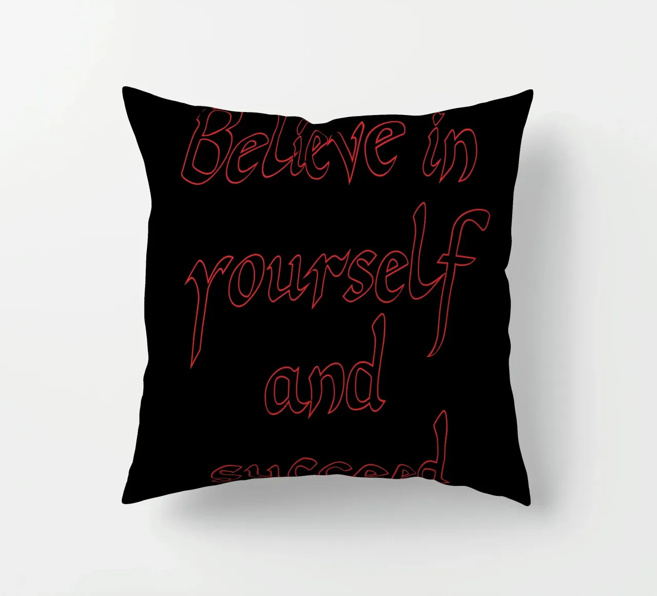 Croire en soi et réussir coussin de inspirational quote