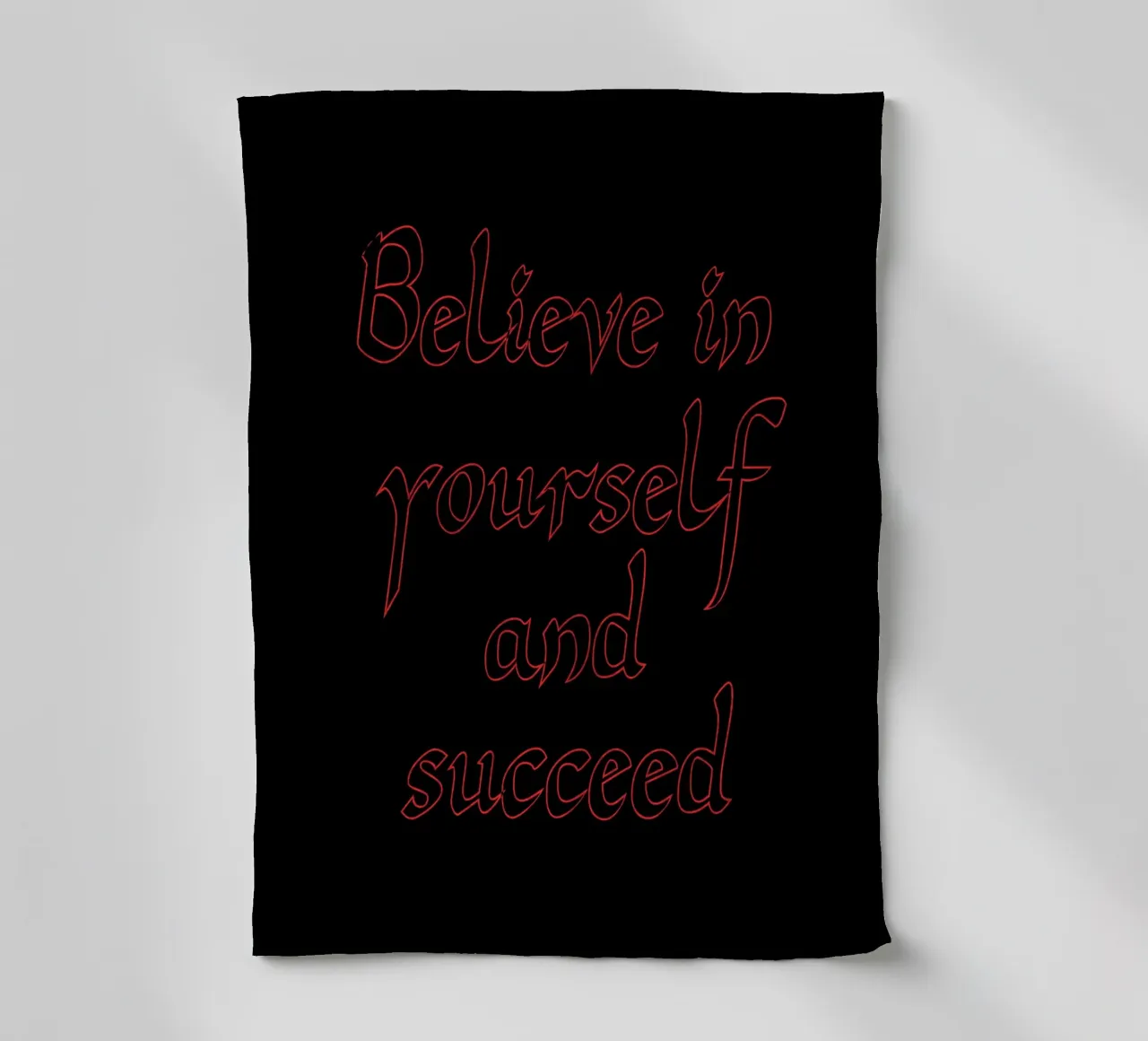 Cree en ti mismo y triunfa paño de cocina de inspirational quote