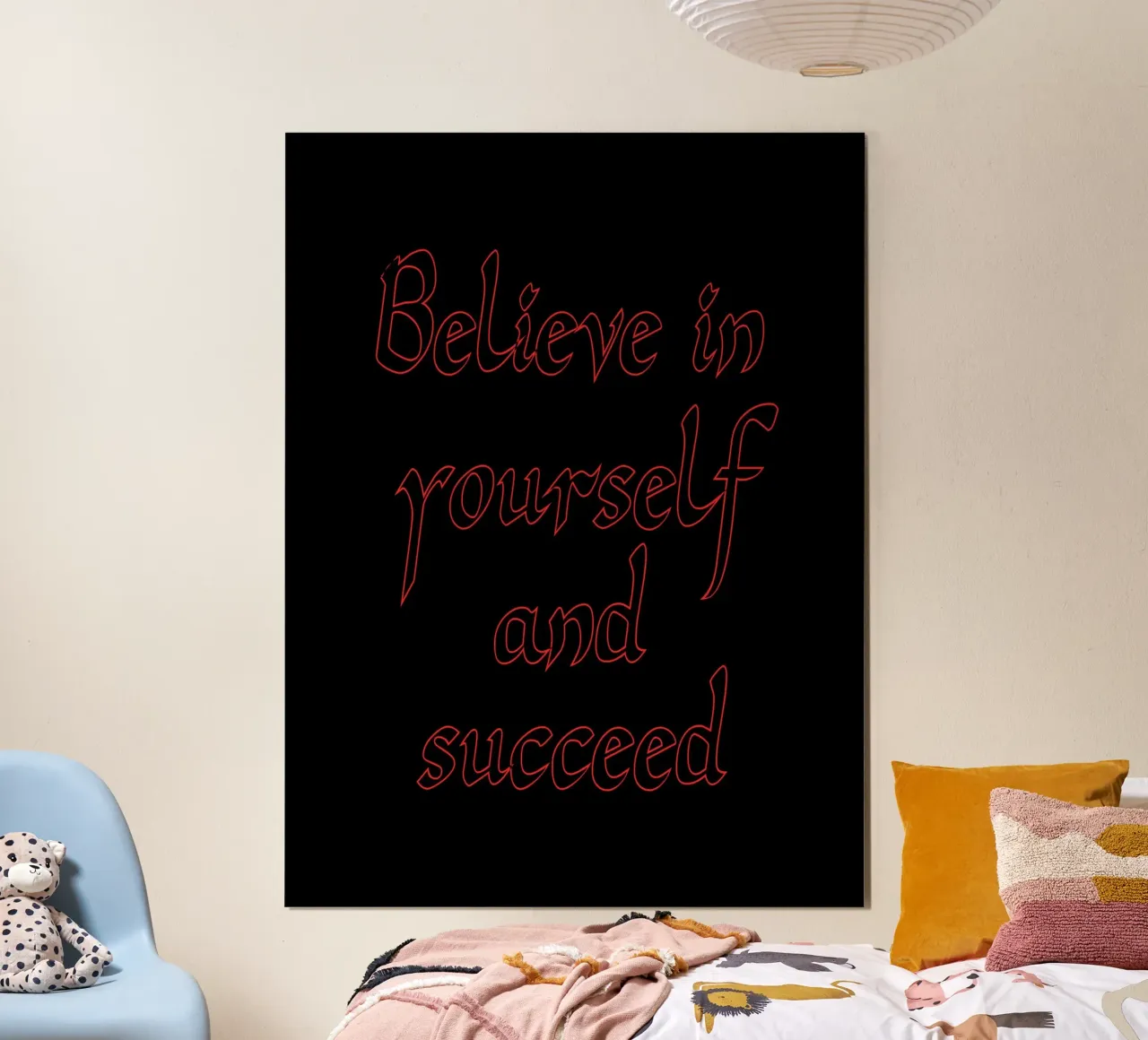Cree en ti mismo y triunfa hahnemühle de inspirational quote