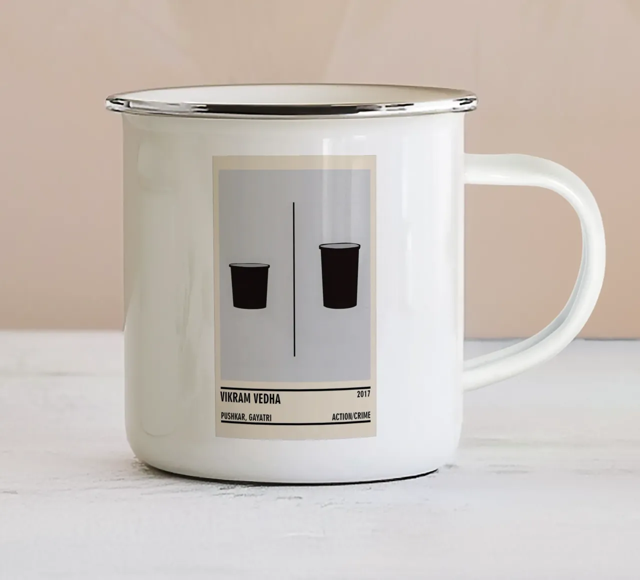 Vikram Vedha enamel mug by TheArtstudio