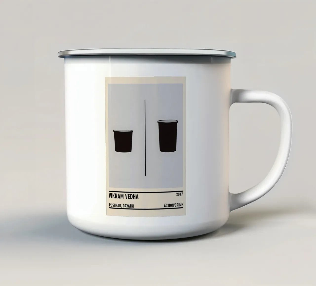 Vikram Vedha enamel mug by TheArtstudio