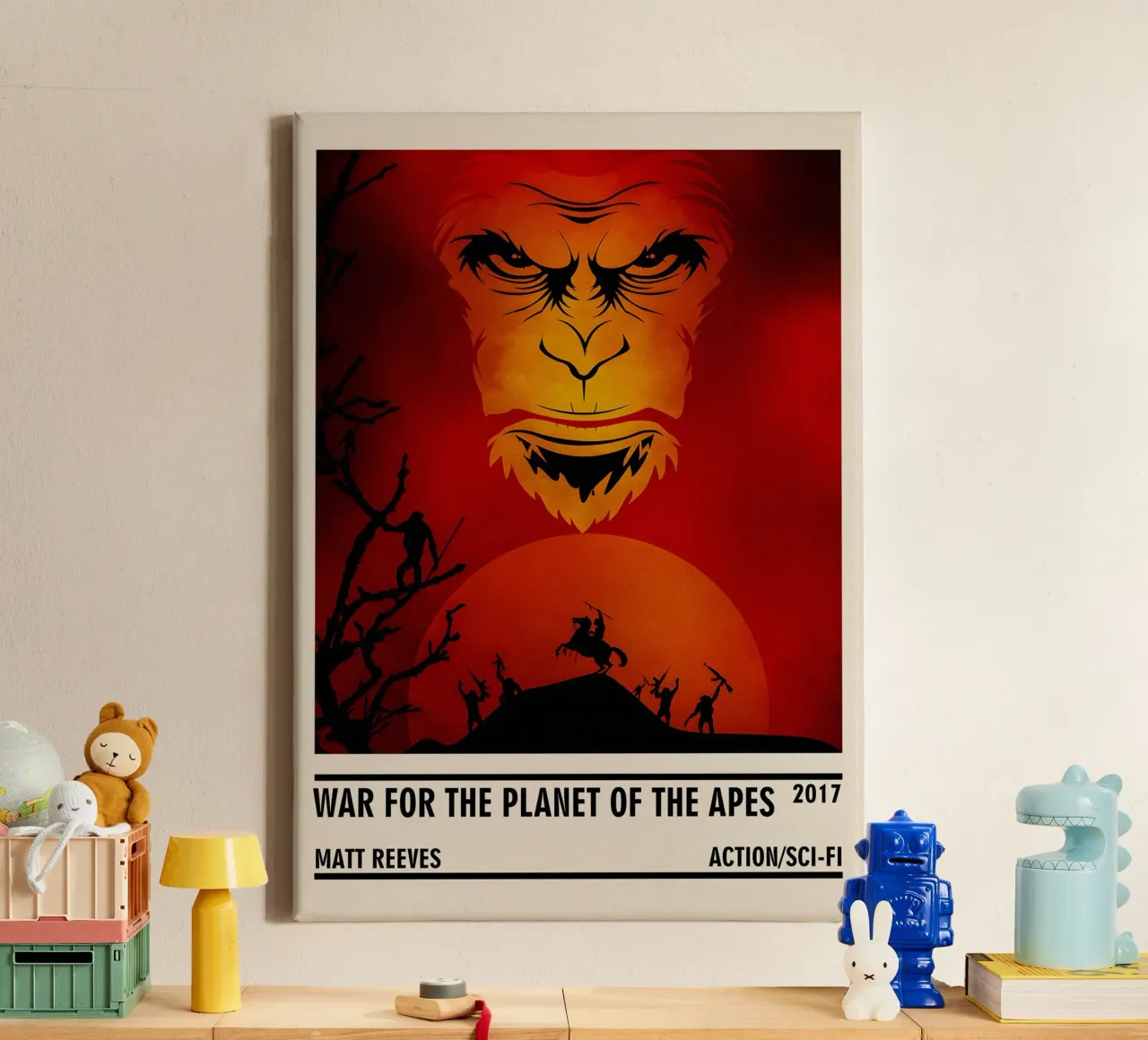 War for the Planet of the Apes tela con Cornice a cassetta da TheArtstudio