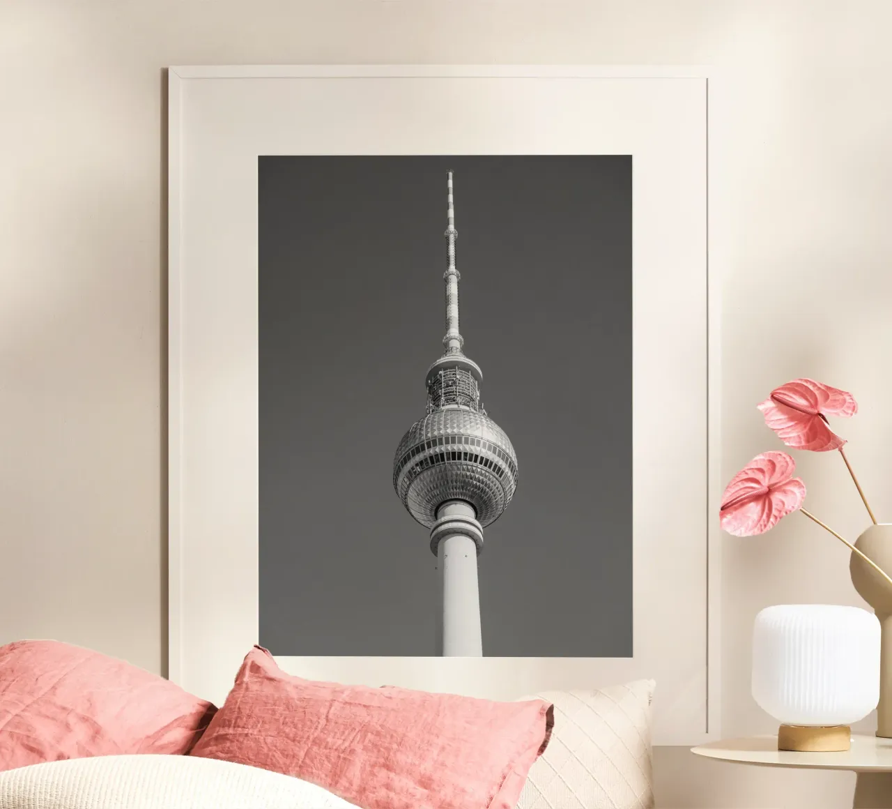 Torre della televisione di Berlino, stampa fotografica in bianco e nero poster da Berlin Moments