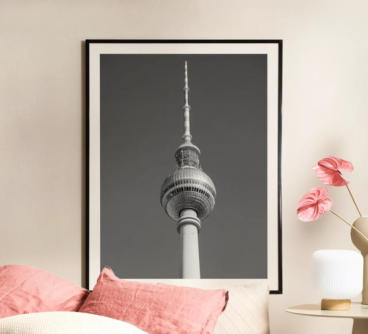 Torre della televisione di Berlino, stampa fotografica in bianco e nero poster da Berlin Moments