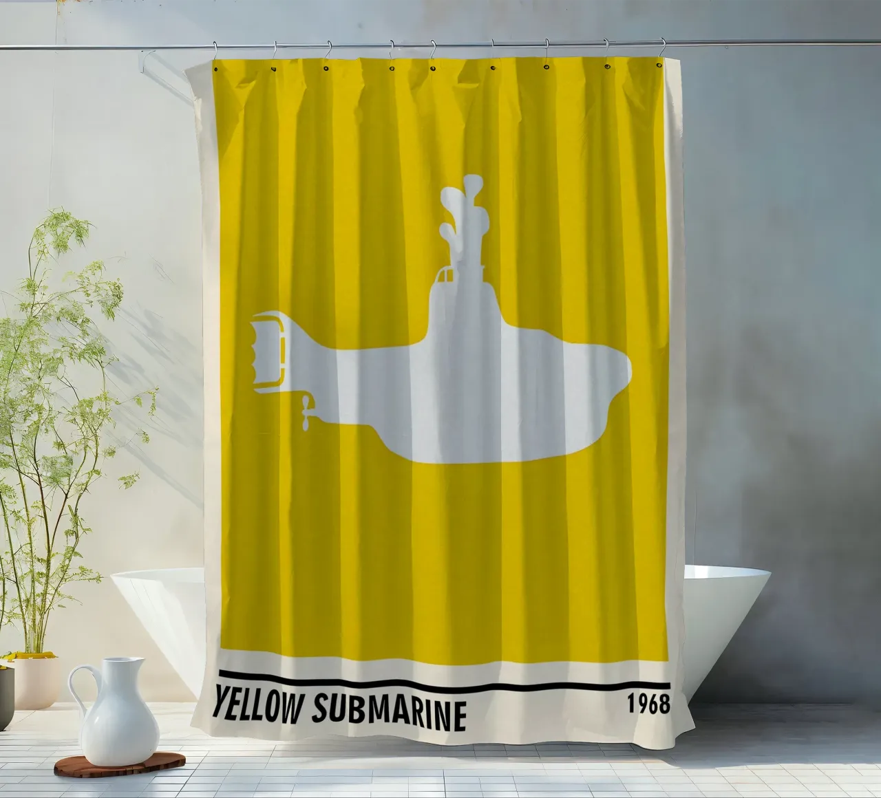 Yellow Submarine shower curtain by TheArtstudio