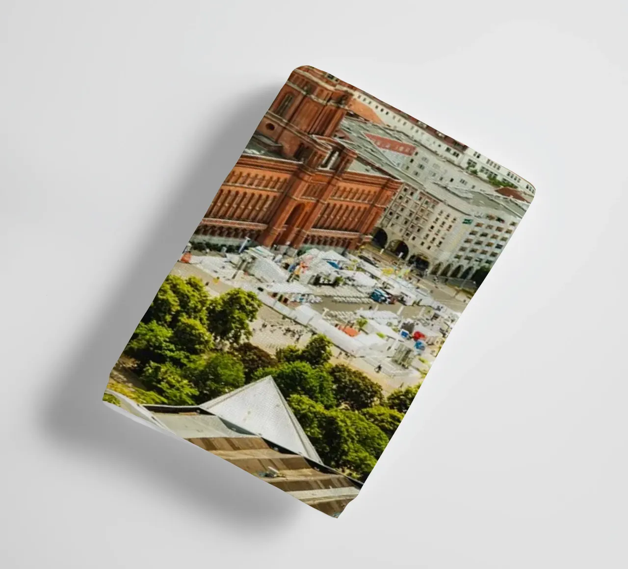 Berlin Alexanderplatz - View of the city and Rotes Rathaus towel by Berlin Moments