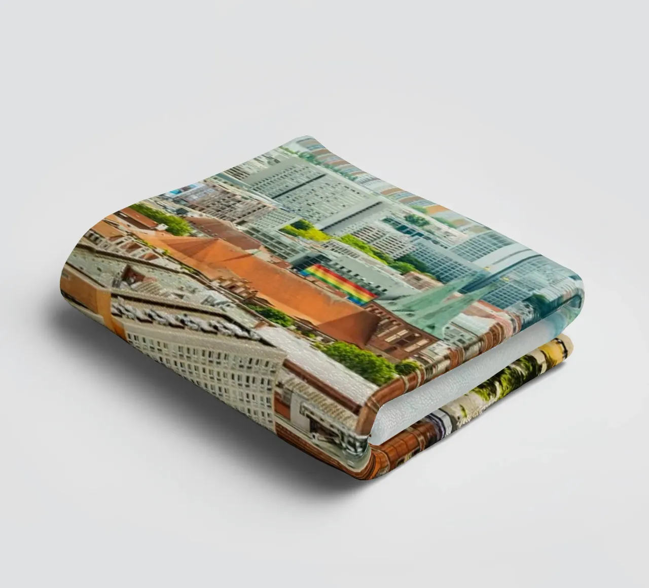 Berlin Alexanderplatz - View of the city and Rotes Rathaus towel by Berlin Moments
