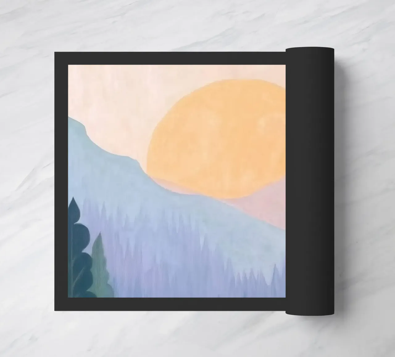 Alba su montagne e foreste nebbiose zerbino da Melloi Art Print