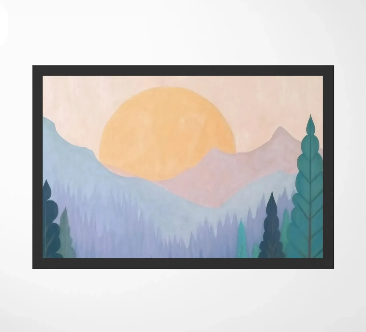 Alba su montagne e foreste nebbiose zerbino da Melloi Art Print