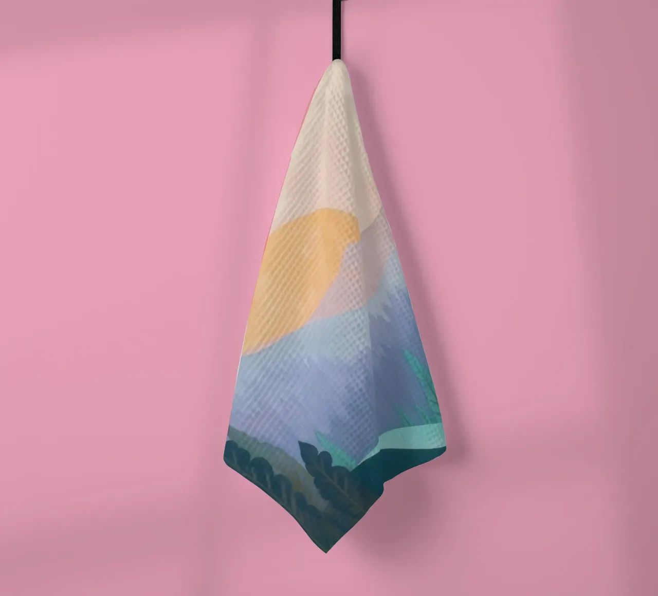 Alba su montagne e foreste nebbiose canovaccio da cucina da Melloi Art Print