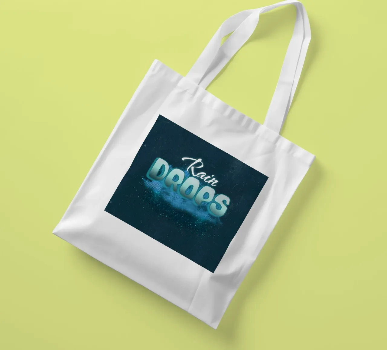 Gocce di pioggia borsa in juta da inspirational quote
