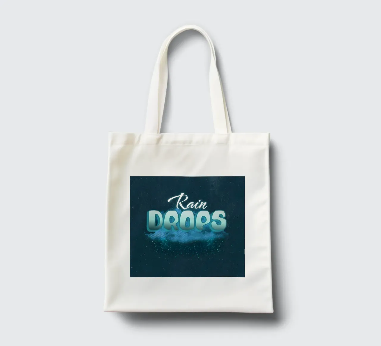 Gocce di pioggia borsa in juta da inspirational quote