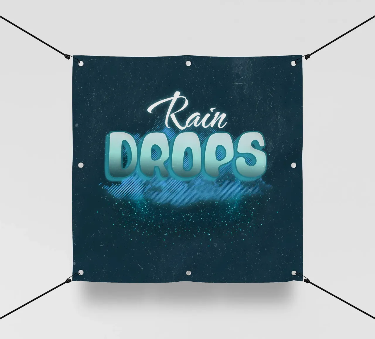Gocce di pioggia telo in pvc da inspirational quote