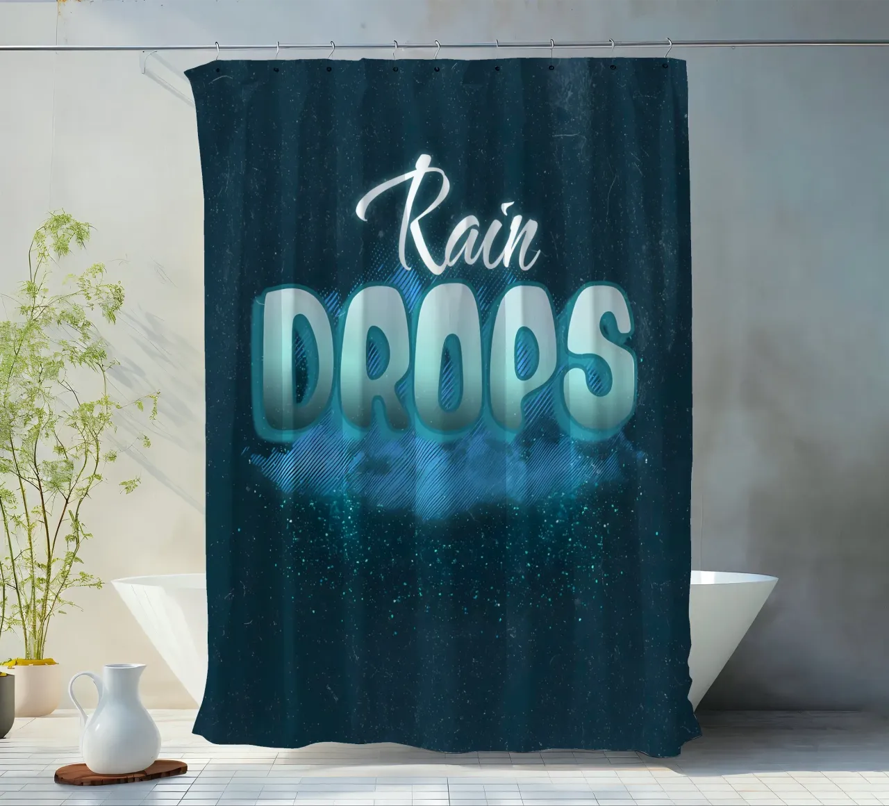 Gocce di pioggia tenda da doccia da inspirational quote