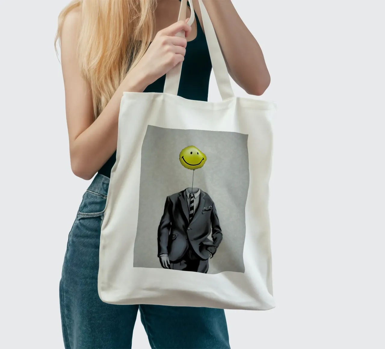 Mr Smiley borsa in juta da Davies Babies