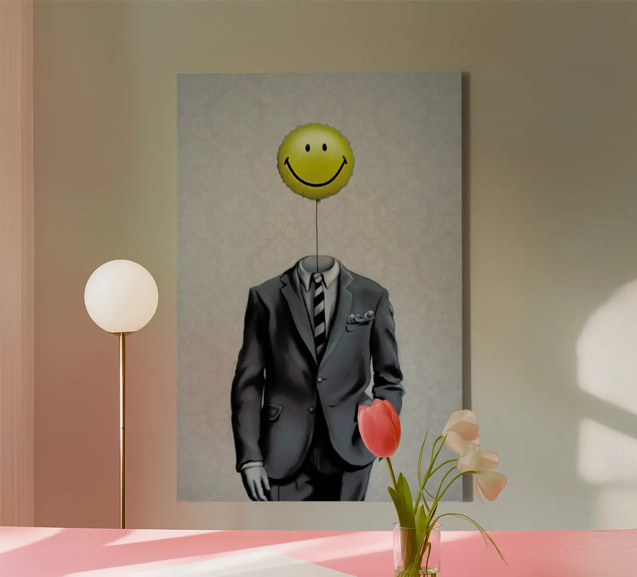 Mr Smiley tela con Cornice a cassetta da Davies Babies