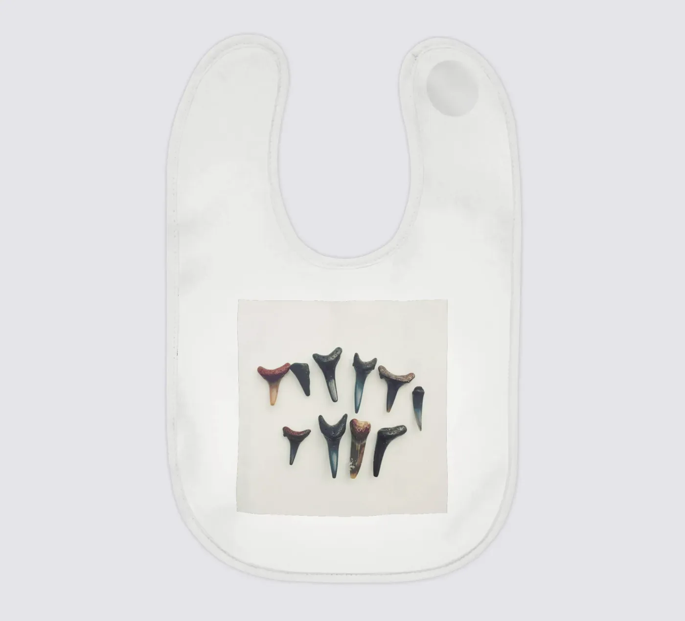 Sharkesteeth baby bib by Catherine McDonald