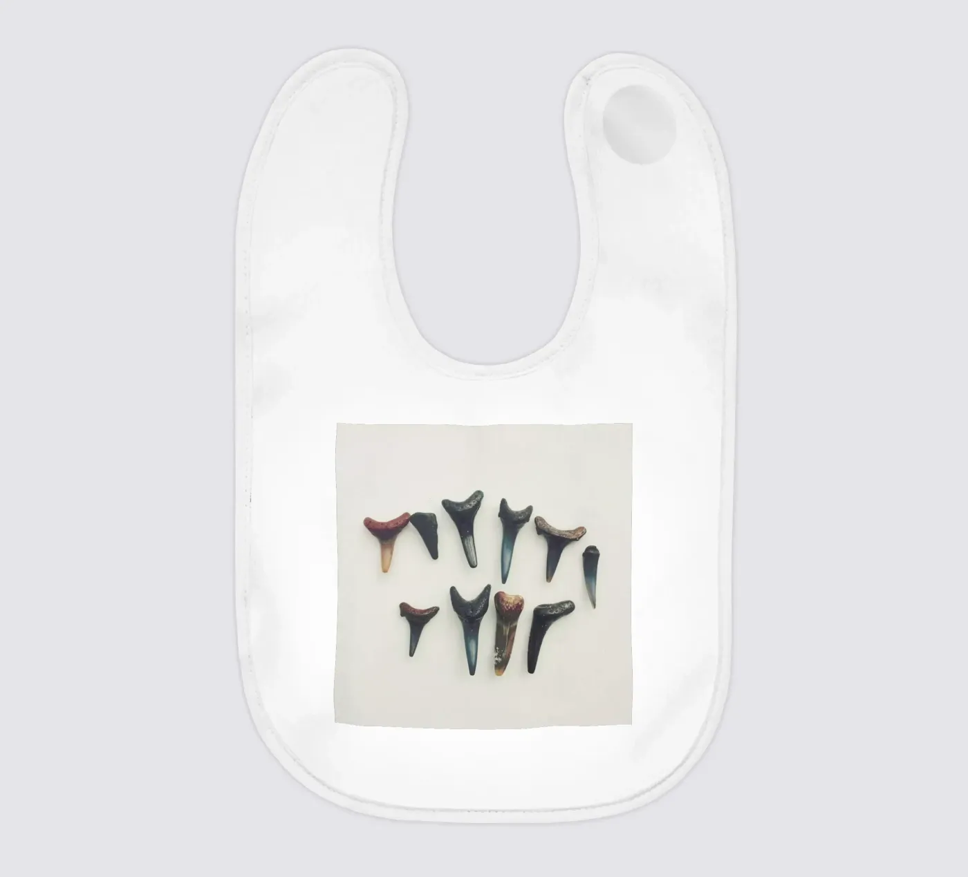 Sharkesteeth baby bib by Catherine McDonald
