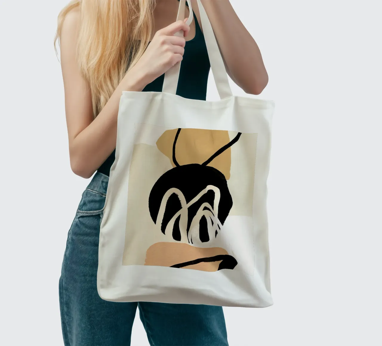 L'Abstraction No 1 borsa in juta da treechild