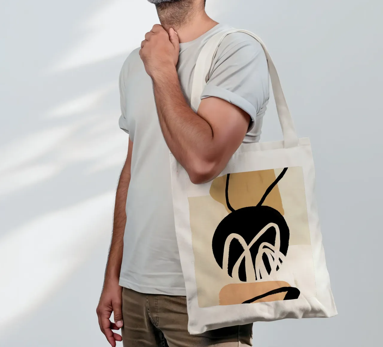 L'Abstraction No 1 borsa in juta da treechild