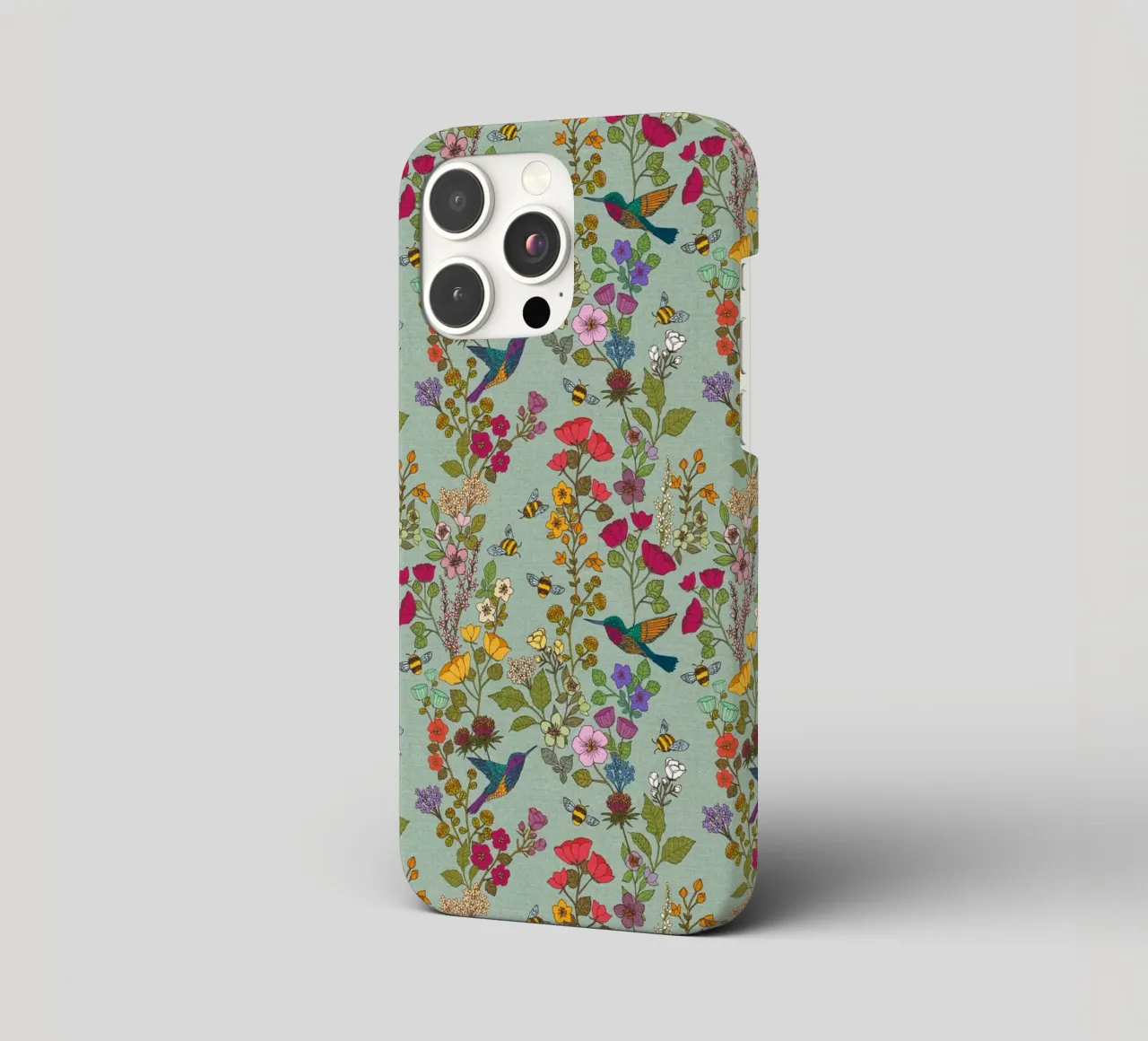 Cecilia Mok - Uovo d'anatra con colibrì e api cover iphone da The Artcircle