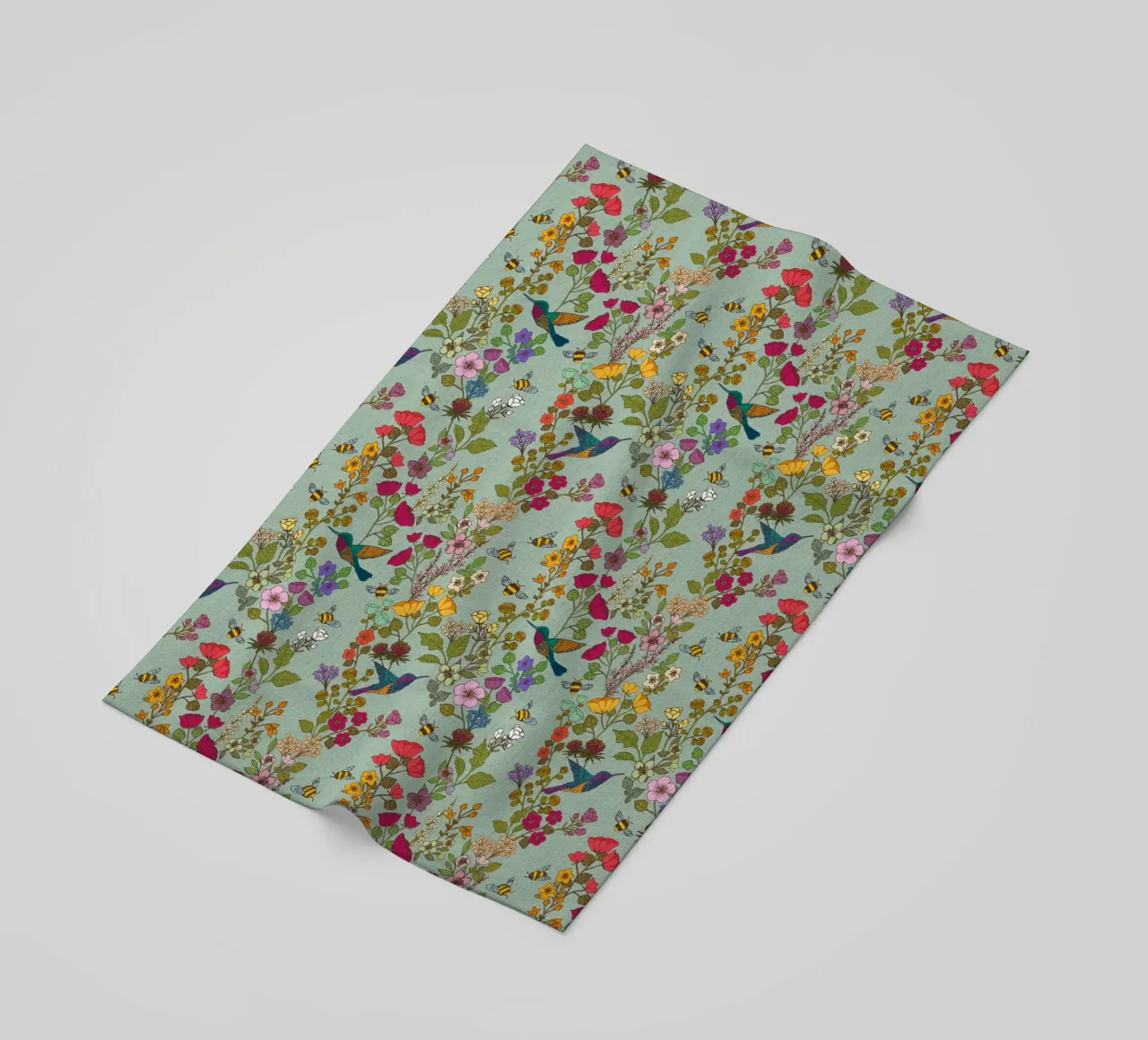 Cecilia Mok - Uovo d'anatra con colibrì e api telo mare da The Artcircle