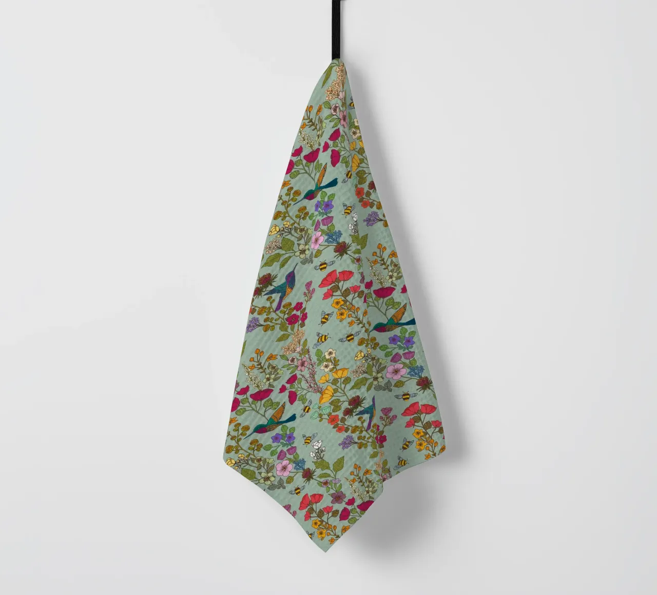 Cecilia Mok - Uovo d'anatra con colibrì e api canovaccio da cucina da The Artcircle